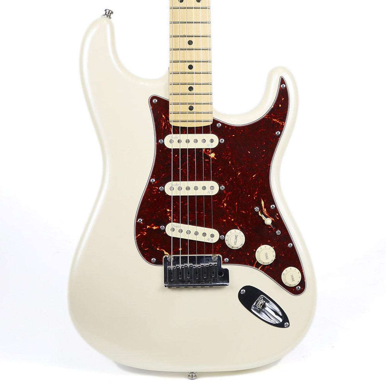 2014 Fender American Deluxe Stratocaster Electric Guitar Olympic Pearl