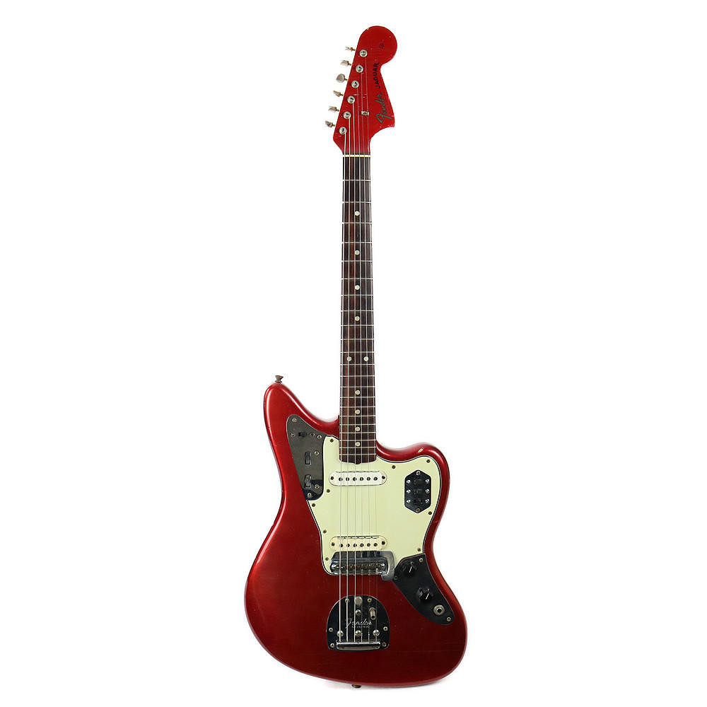 Vintage 1965 Fender Jaguar Electric Guitar Candy Apple Red | Cream