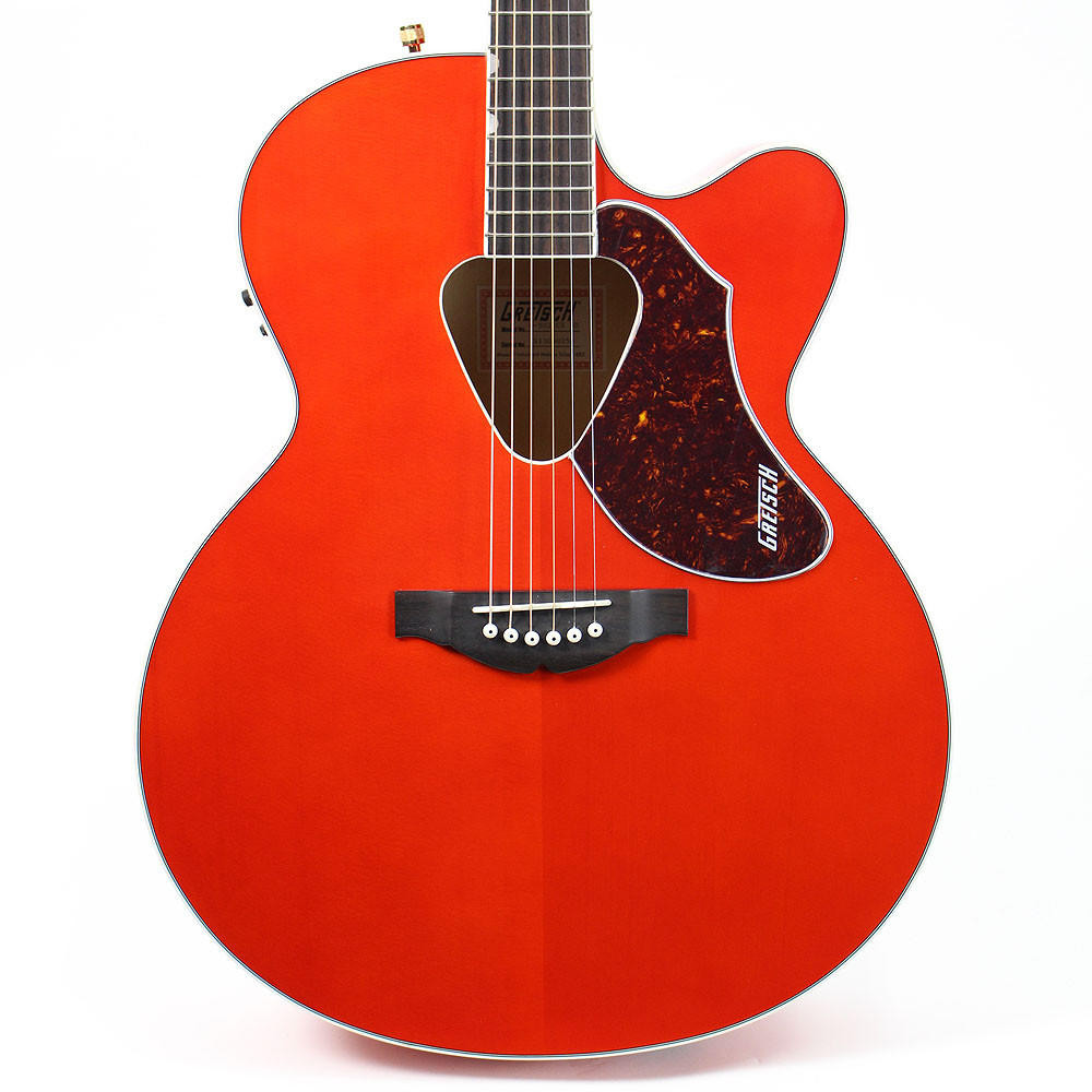 Gretsch G5022CE Rancher Jumbo Cutaway Orange Acoustic Guitar Demo