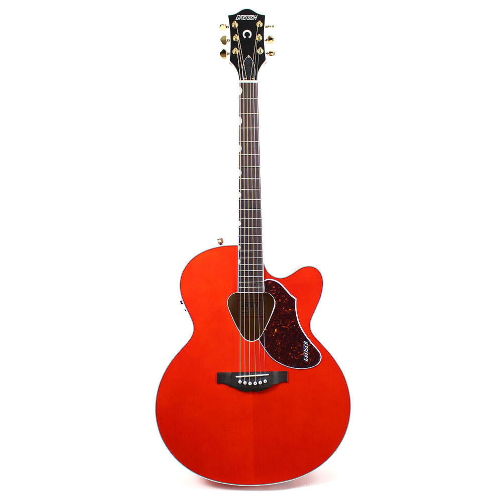 Gretsch G5022CE Rancher Jumbo Cutaway Orange Acoustic Guitar Demo