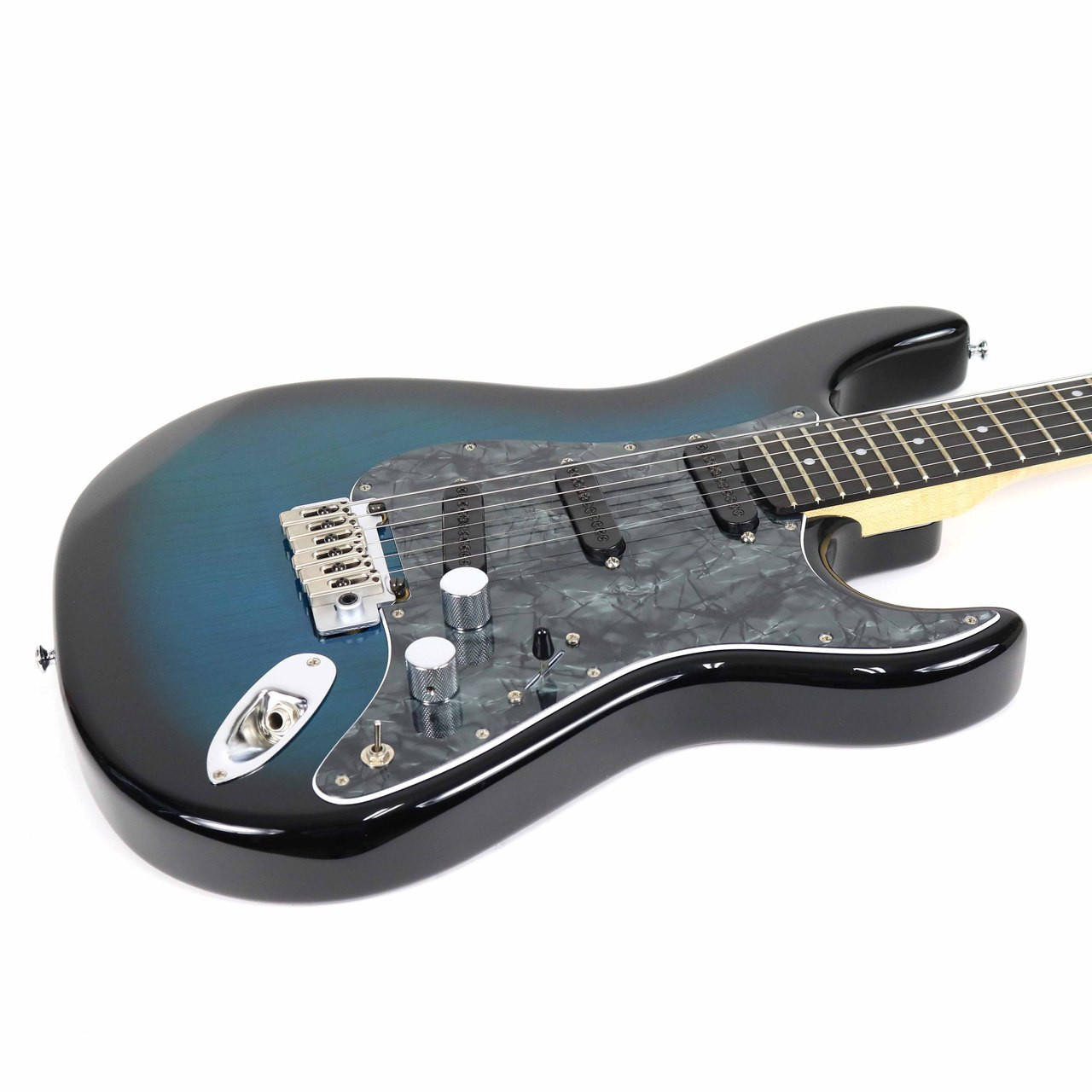 2001 Carvin Bolt T Solid Body Electric Guitar in Trans Blue