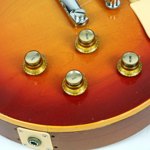 Vintage 1974 Gibson Les Paul Deluxe Electric Guitar Cherry Sunburst Finish