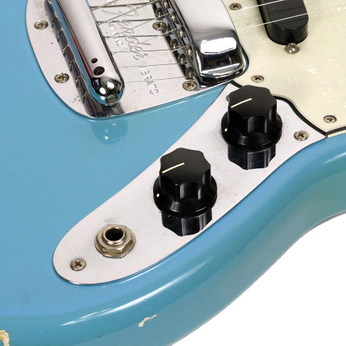 Vintage 1966 Fender Mustang Electric Guitar Blue Finish | Cream
