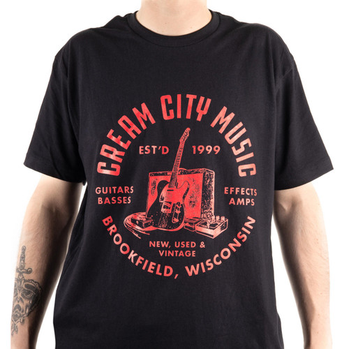 Cream City Music Logo T-Shirt in Black Large