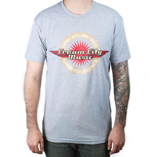 Cream City Music Logo T-Shirt in Grey XXXL