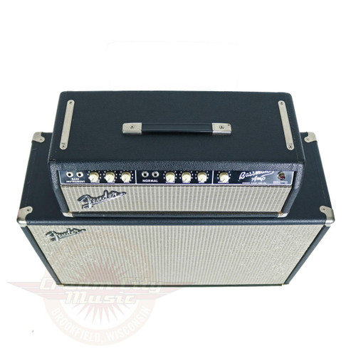 Vintage 1965 Fender Bassman 50W 2x12 Tube Amp Stack 6G6-B Transitional Blackface