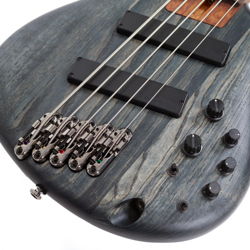 Ibanez SRFF805 5-String Fanned Fret Electric Bass in Black Stained