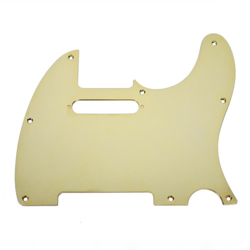 Fender Modern Telecaster 8-Hole Single-Ply Gold-Plated Brass Replacement Pickguard