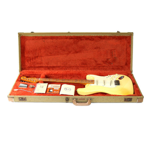 1988 Fender American Vintage Series '57 Stratocaster Electric Guitar Olympic White Finish