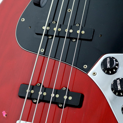 Vintage 1980 Fender Jazz Bass Trans Red Finish