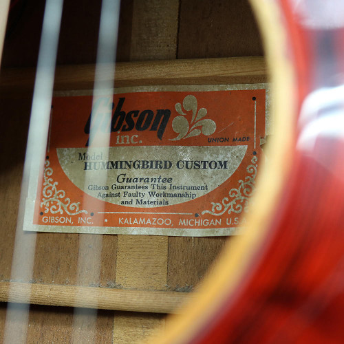 Vintage Early To Mid 1970's Gibson Hummingbird Dreadnought Acoustic Guitar Sunburst Finish