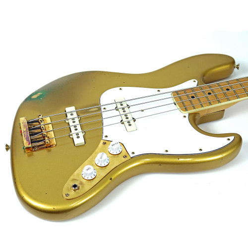 Vintage 1982 Fender Special Collector's Edition Gold Jazz Bass