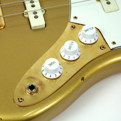 Vintage 1982 Fender Special Collector's Edition Gold Jazz Bass