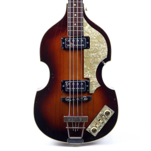 Vintage 1966 Hofner 500/1 Violin Electric Bass Guitar Sunburst Finish