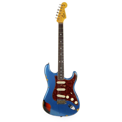 Used Fender Custom Shop Limited Edition 60's Stratocaster Heavy Relic Lake Placid Blue over 3 Tone Sunburst