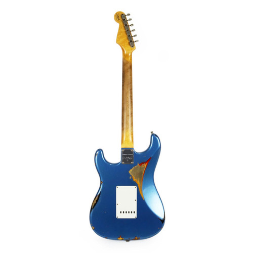 Used Fender Custom Shop Limited Edition 60's Stratocaster Heavy Relic Lake Placid Blue over 3 Tone Sunburst