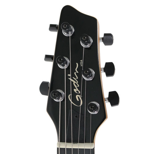 Used Godin xtSA Electric Acoustic Synth Guitar in Trans Black Flame High Gloss