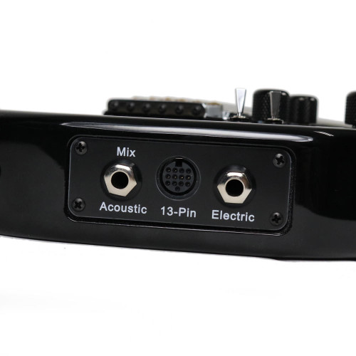 Used Godin xtSA Electric Acoustic Synth Guitar in Trans Black Flame High Gloss