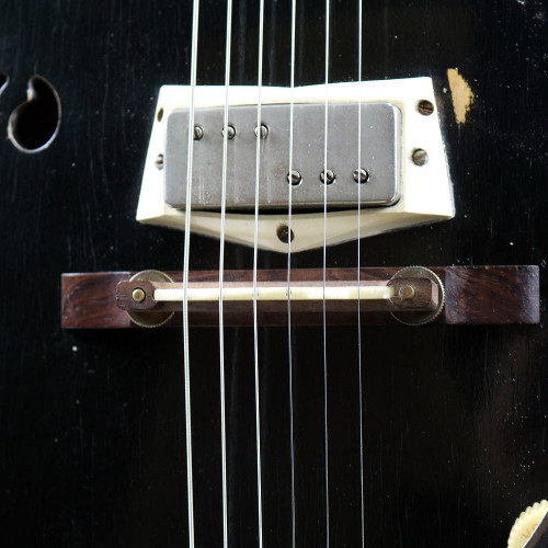 Vintage 1960's Silvertone Model 1446 Chris Isaak Model Electric Guitar Black