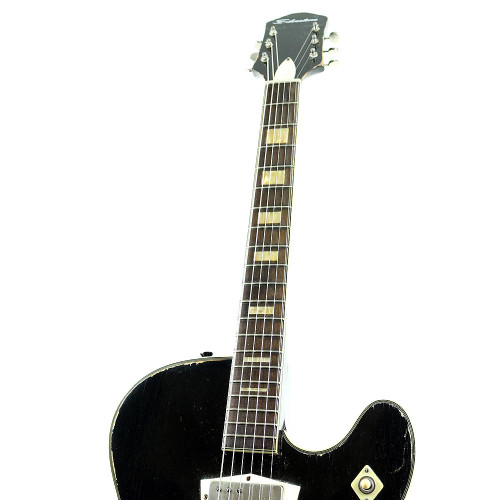 Vintage 1960's Silvertone Model 1446 Chris Isaak Model Electric Guitar Black