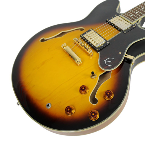 2011 Epiphone Sheraton II Semi-Hollow Electric Guitar Vintage Sunburst Finish