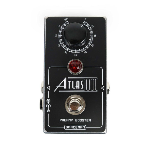 Spaceman Effects Atlas III Medium Gain Preamp Boost Pedal in Limited Edition Silver