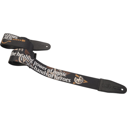 Levy's MPG4V-001 2" Black Polyester "Guitars for Vets" Guitar Strap