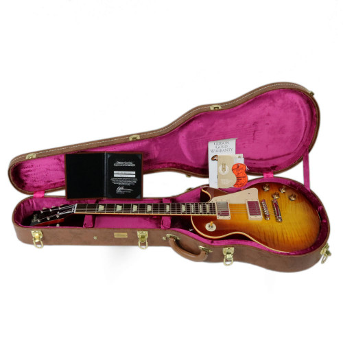 2013 Gibson Custom Shop Historic 1959 Les Paul Standard R9 Electric Guitar Sunrise Tea Burst