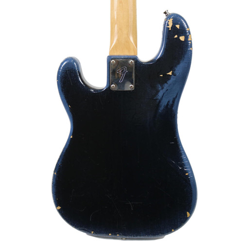 Vintage 1980 Fender Precision Bass Black Faded to Blue