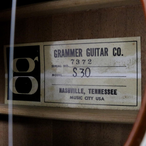 Vintage Grammer S-30 Acoustic Guitar Natural Finish