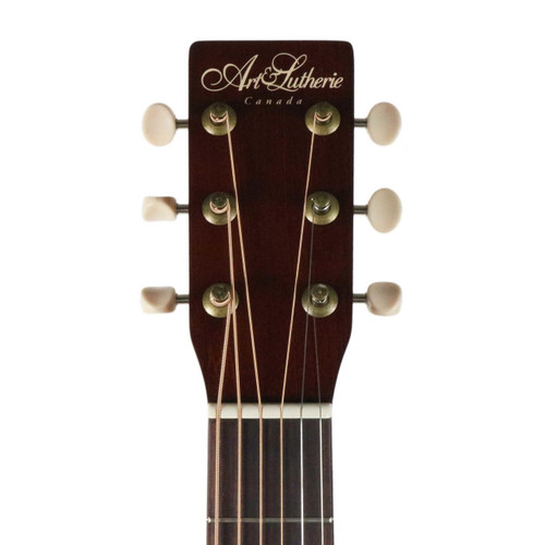 Art & Lutherie Roadhouse Parlor Acoustic Electric Guitar in Faded Cream with Gig Bag