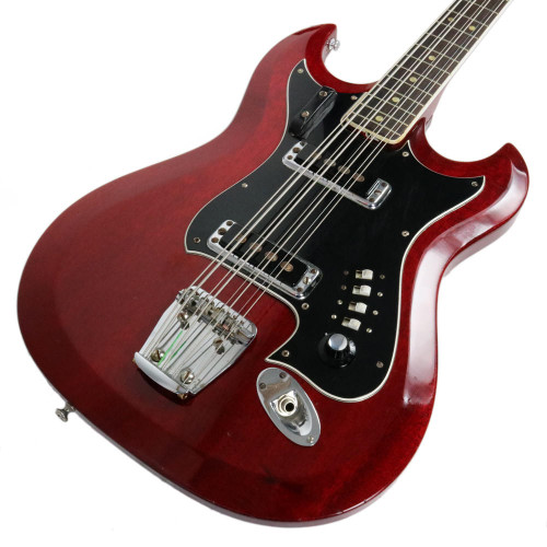 Vintage 1960's Hagstrom H-8 8-String Electric Bass Guitar Cherry Finish