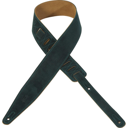 Levy's Emerald Hand-brushed 2 1/2" Suede Guitar Strap