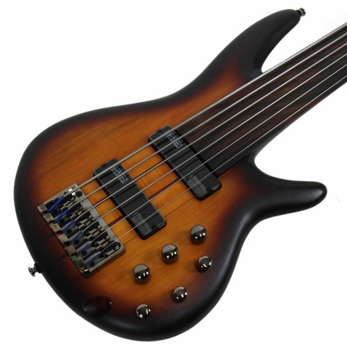 Ibanez SRF706 Ibanez Workshop 6 String Fretless Bass in Brown Burst Flat