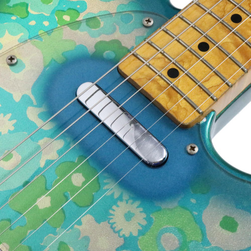 Vintage 1987 Fender Telecaster Electric Guitar MIJ '69 Blue Floral