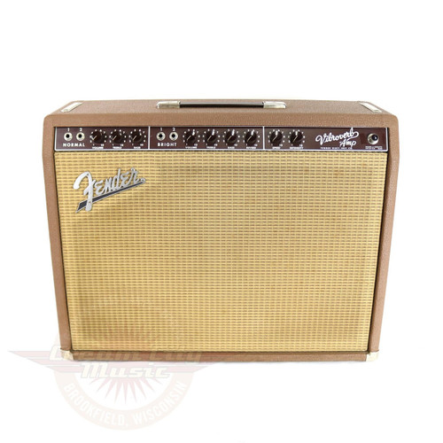 Vintage 1963 Fender Vibroverb 35W 2x10 Tube Combo Amp Brownface