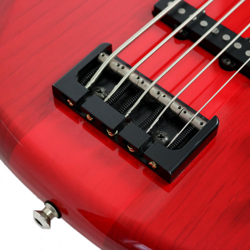 Used Carvin 5-String Bass in Trans Red
