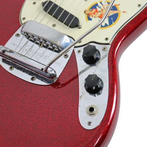 Vintage 1964 Fender Mustang Refinished Red Sparkle