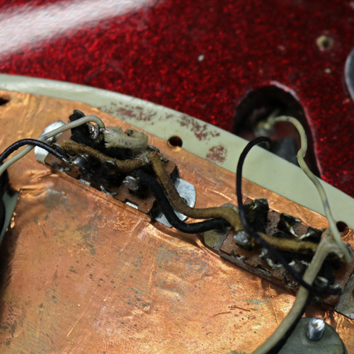 Vintage 1964 Fender Mustang Refinished Red Sparkle