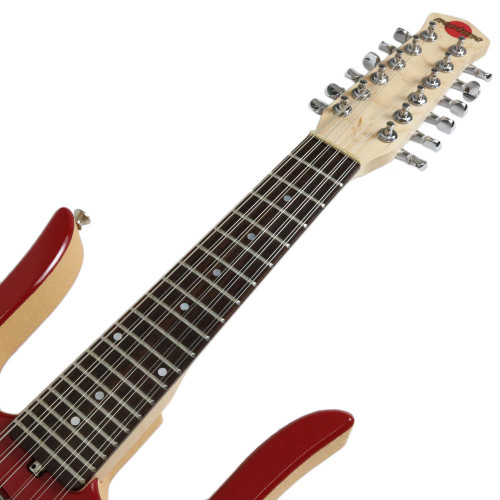 2005 USA Jerry Jones Neptune Shorty Octave 12-String Electric Guitar Red
