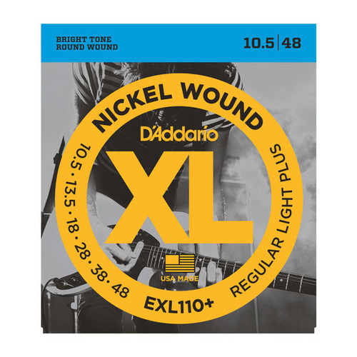 D'Addario EXL110+ Nickel Wound Regular Light Plus Electric Guitar Strings .0105-.0480