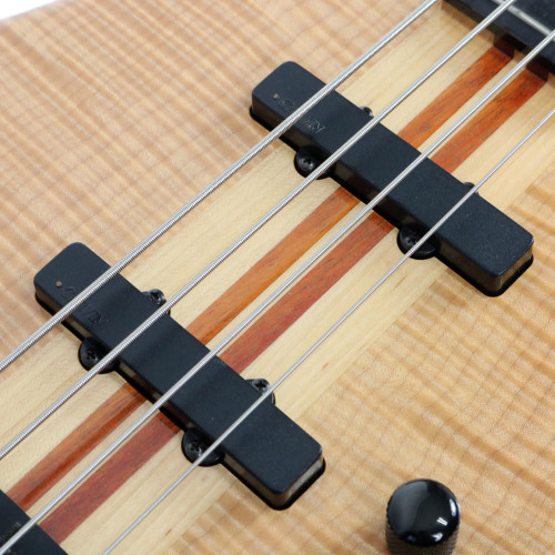 Used Carvin Electric Bass Guitar Natural Flame Finish