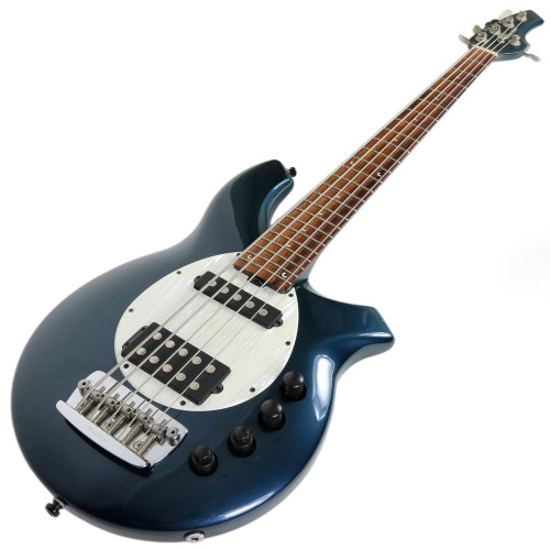 2005 Ernie Ball Music Man Bongo 5 HS 5-String Electric Bass Carbon Blue Pearl Finish