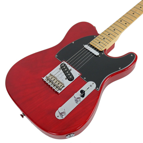 2014 Fender American Standard Ash Body Telecaster Crimson Red Transparent