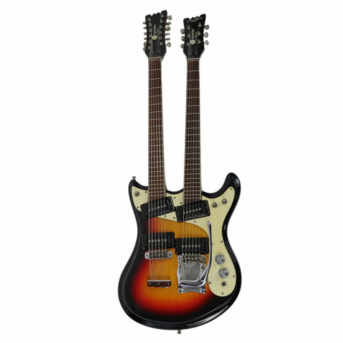 Vintage Mosrite Joe Maphis XVIII Double Neck Six & Twelve String Electric Guitar Sunburst Finish