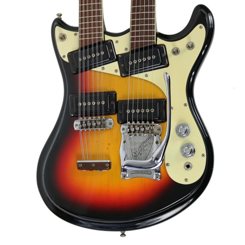 Vintage Mosrite Joe Maphis XVIII Double Neck Six & Twelve String Electric Guitar Sunburst Finish