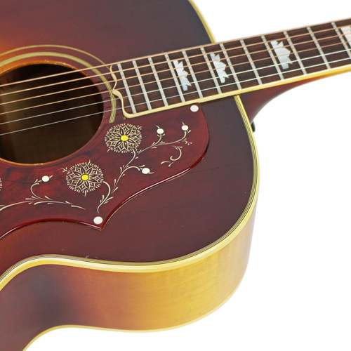 Vintage 1969 Gibson J-200 Jumbo Acoustic Guitar Sunburst Finish