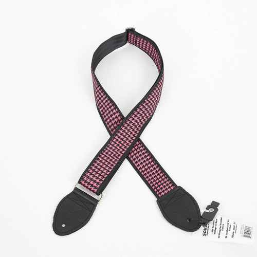 Souldier "Houndstooth" Black & Pink Pattern Guitar Strap