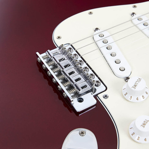 2002 Fender Stratocaster MIM Metallic Wine Red Finish