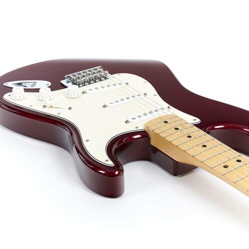 2002 Fender Stratocaster MIM Metallic Wine Red Finish